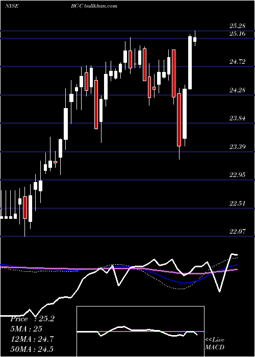  weekly chart BrunswickCorp