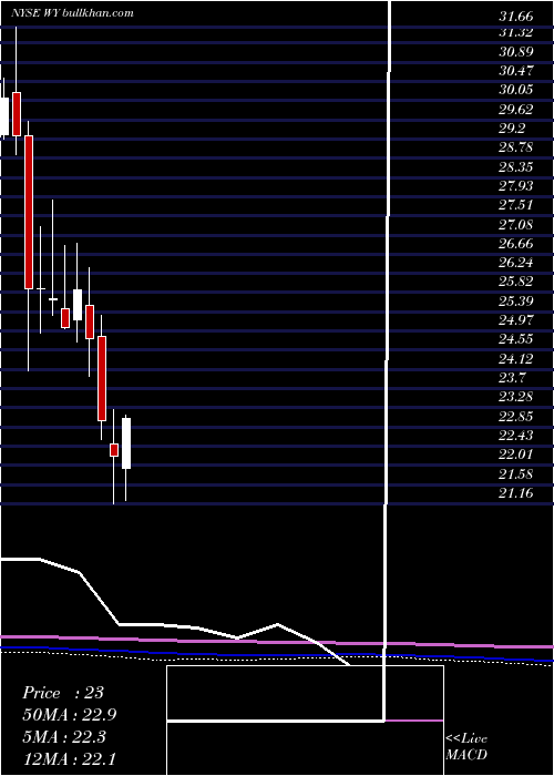  monthly chart WeyerhaeuserCompany