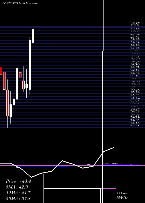  monthly chart YetiHoldings