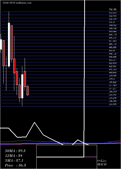  monthly chart YetiHoldings