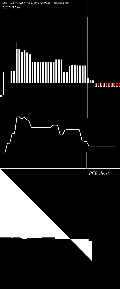  option chart ADANIGREEN PE 1160 2026-05-26 