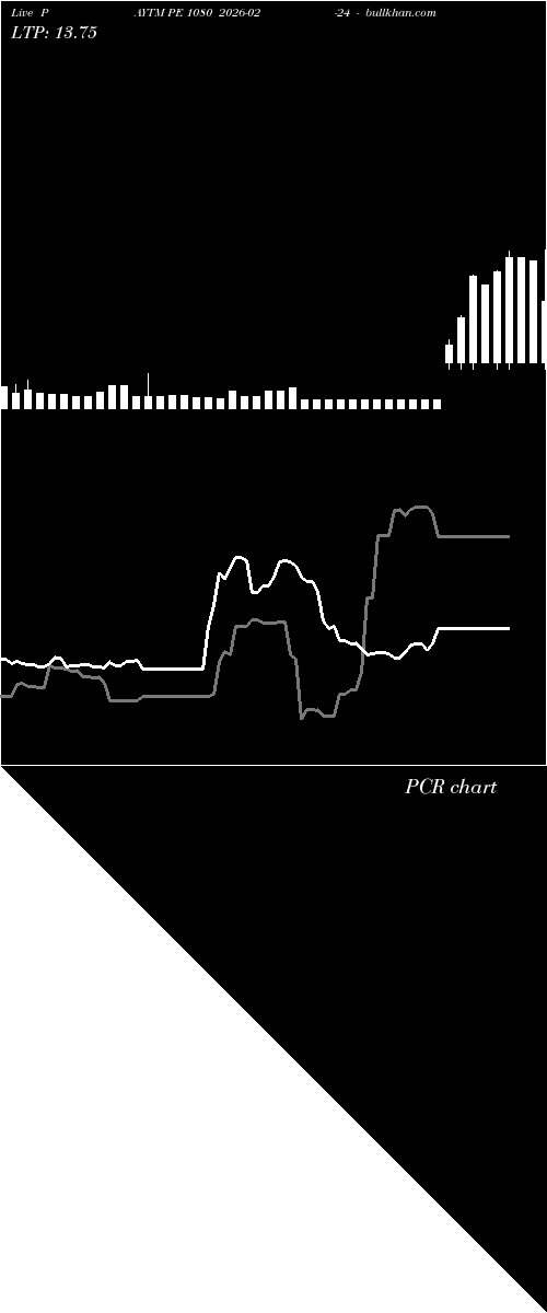  option chart PAYTM PE 1080 2026-02-24 
