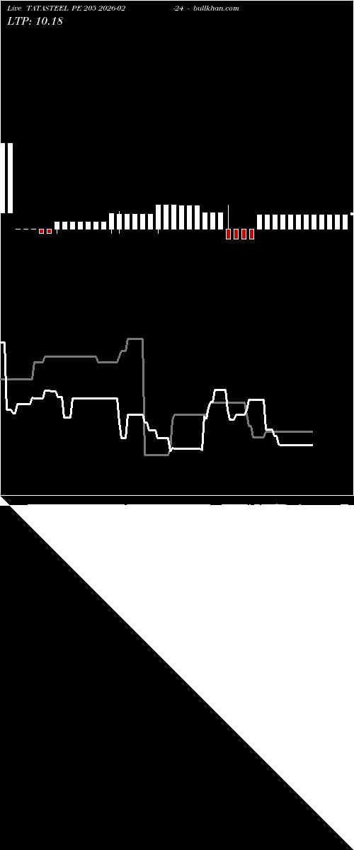  option chart TATASTEEL PE 205 2026-02-24 