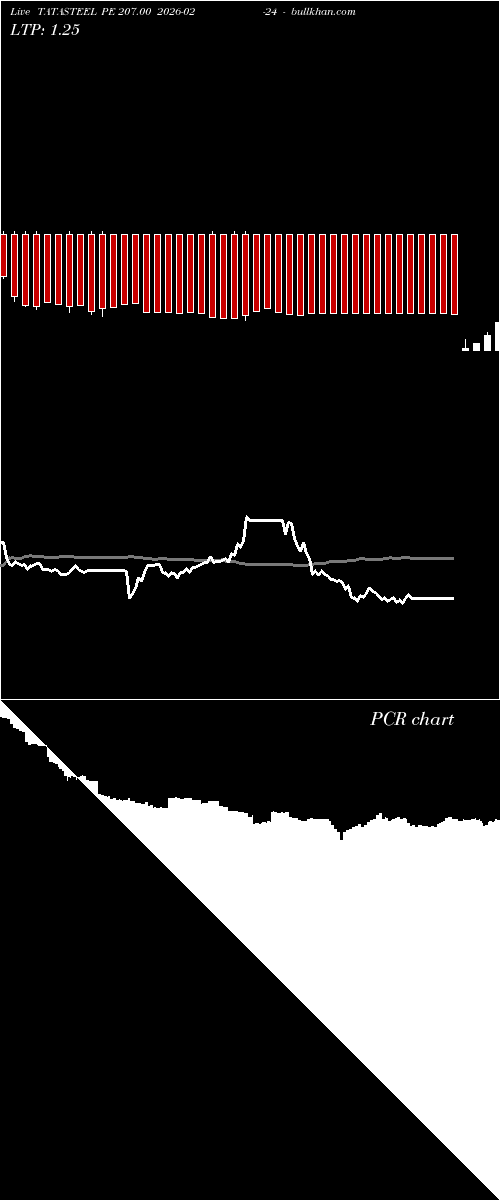  option chart TATASTEEL PE 207.00 2026-02-24 