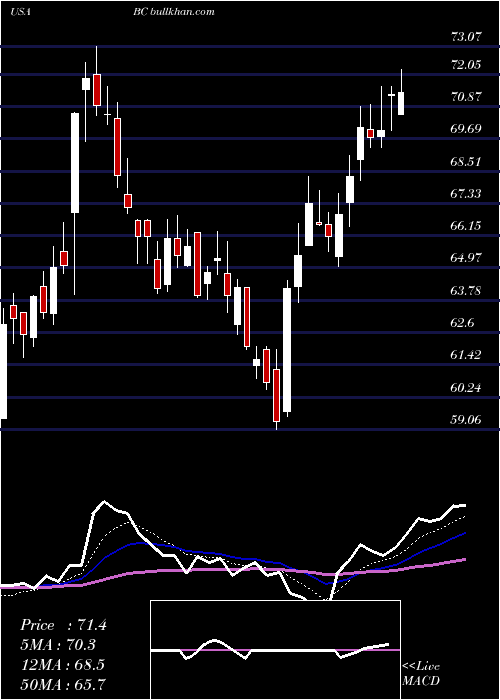  Daily chart BrunswickCorporation