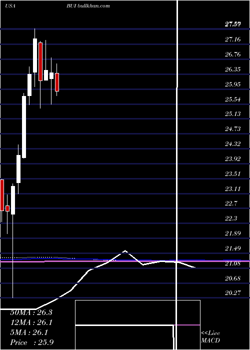  monthly chart BlackrockUtility