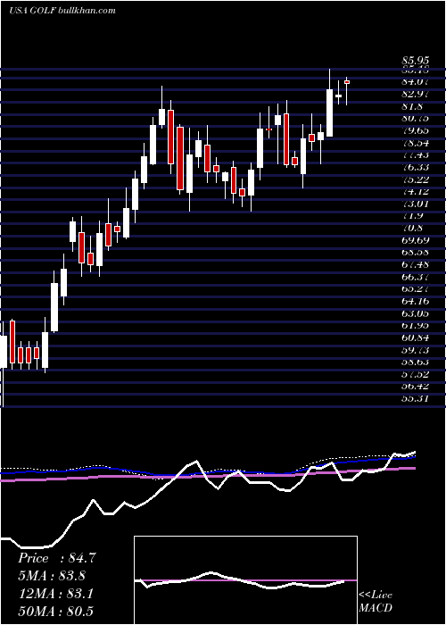  weekly chart AcushnetHoldings