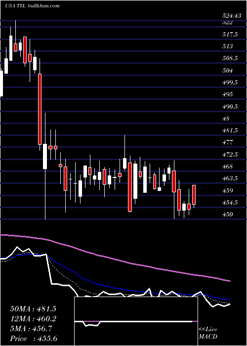  Daily chart TylerTechnologies